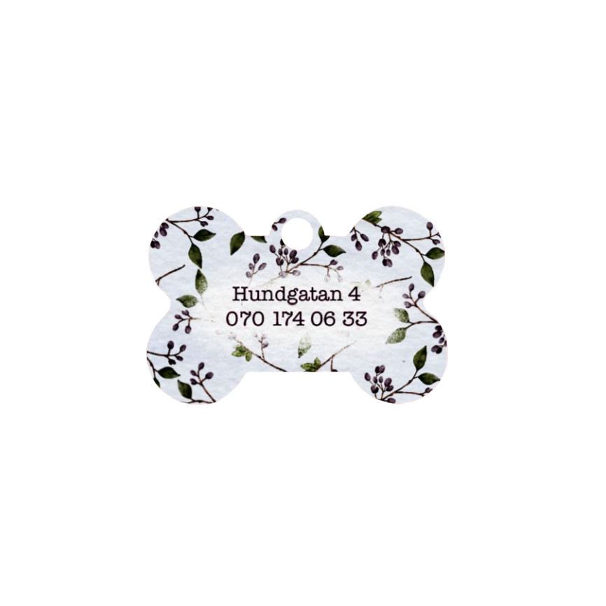 Anpassningsbar Hundbricka - Akvarellbär
