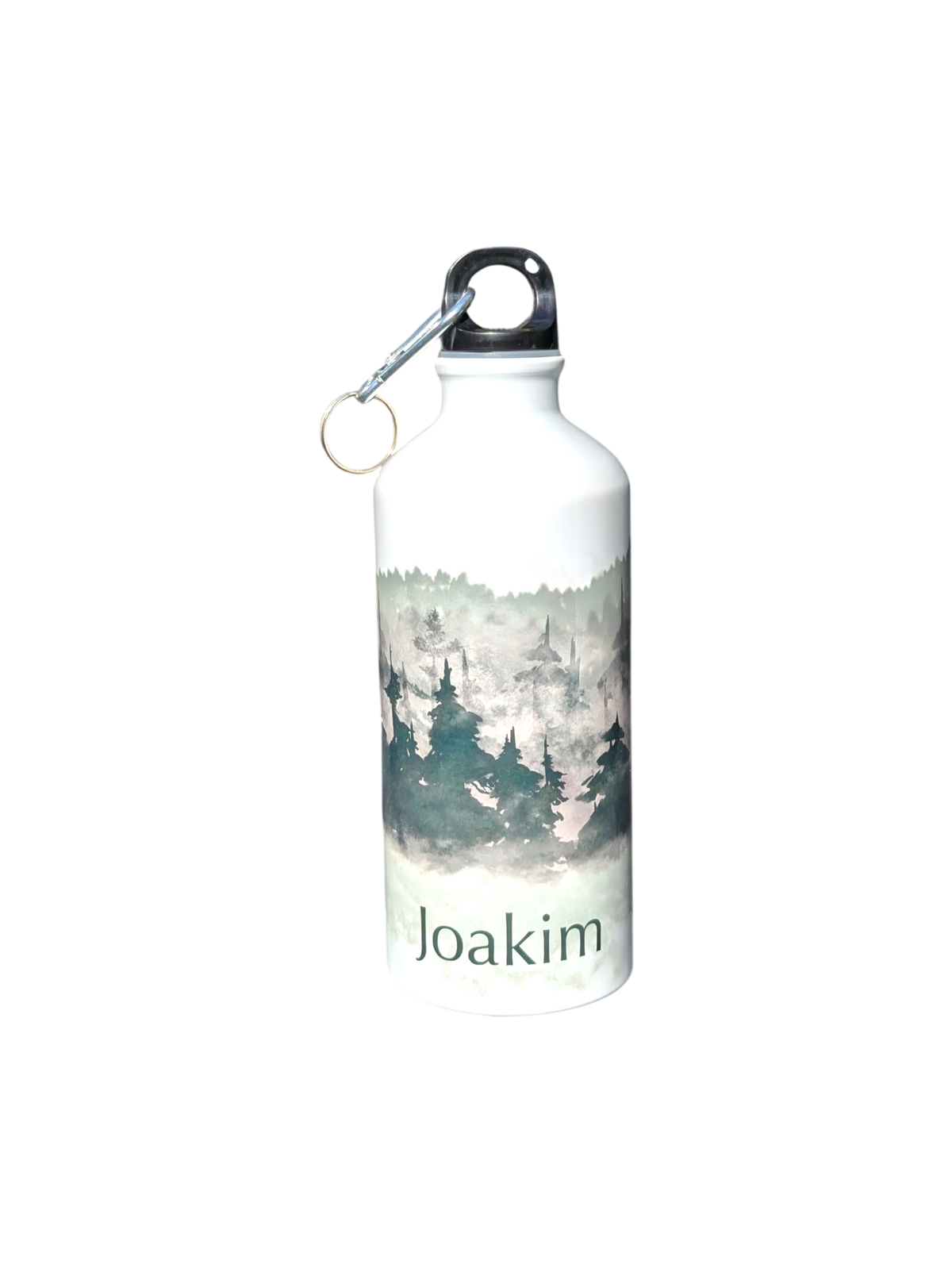 Aluminium Vattenflaska 400ml, 600ml, 750 ml - Anpassningsbar - Foggy Forest