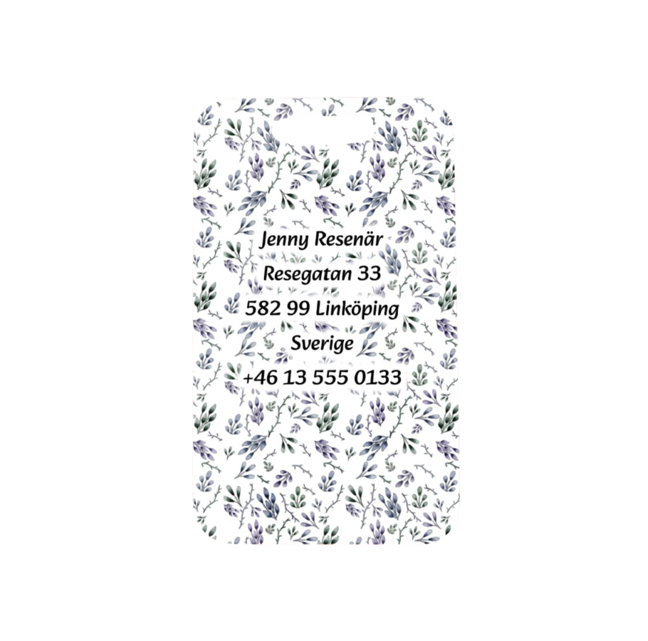 Anpassningsbar Aluminium Bagagetag - Akvarelllöv