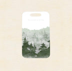 Anpassningsbar Aluminium Bagagetag - Foggy Forest