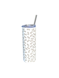 Skinny Tumbler med sugrör - Dubbelväggad 600ml - Anpassningsbar - Akvarell Bär