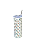 Skinny Tumbler med sugrör - Dubbelväggad 600ml - Anpassningsbar - Suckulenter