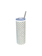 Skinny Tumbler med sugrör - Dubbelväggad 600ml - Anpassningsbar - Suckulenter