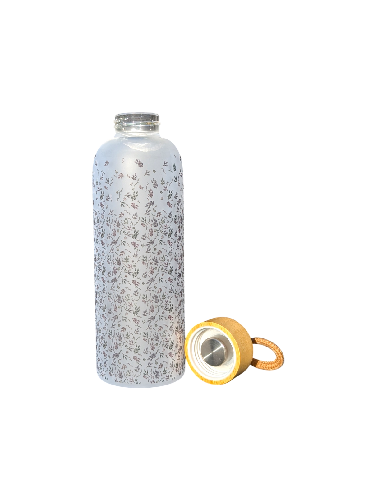 Vattenflaskor i Frostat Glas 750 ml - Akvarelllöv