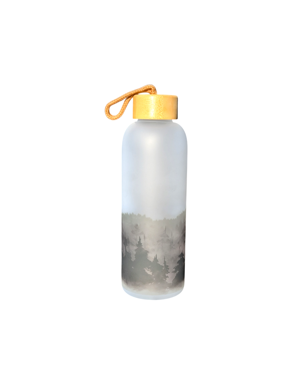 Vattenflaskor i Frostat Glas 750 ml - Foggy Forest