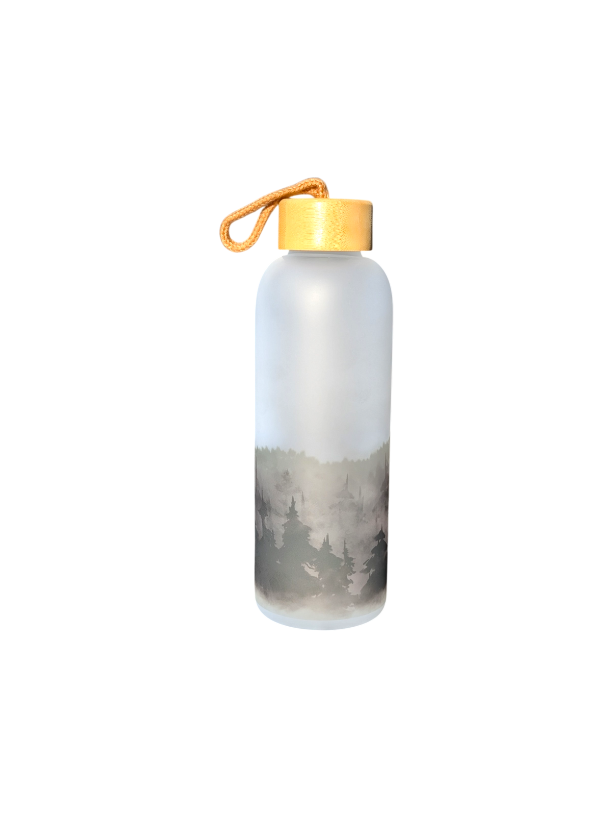 Vattenflaskor i Frostat Glas 750 ml - Foggy Forest
