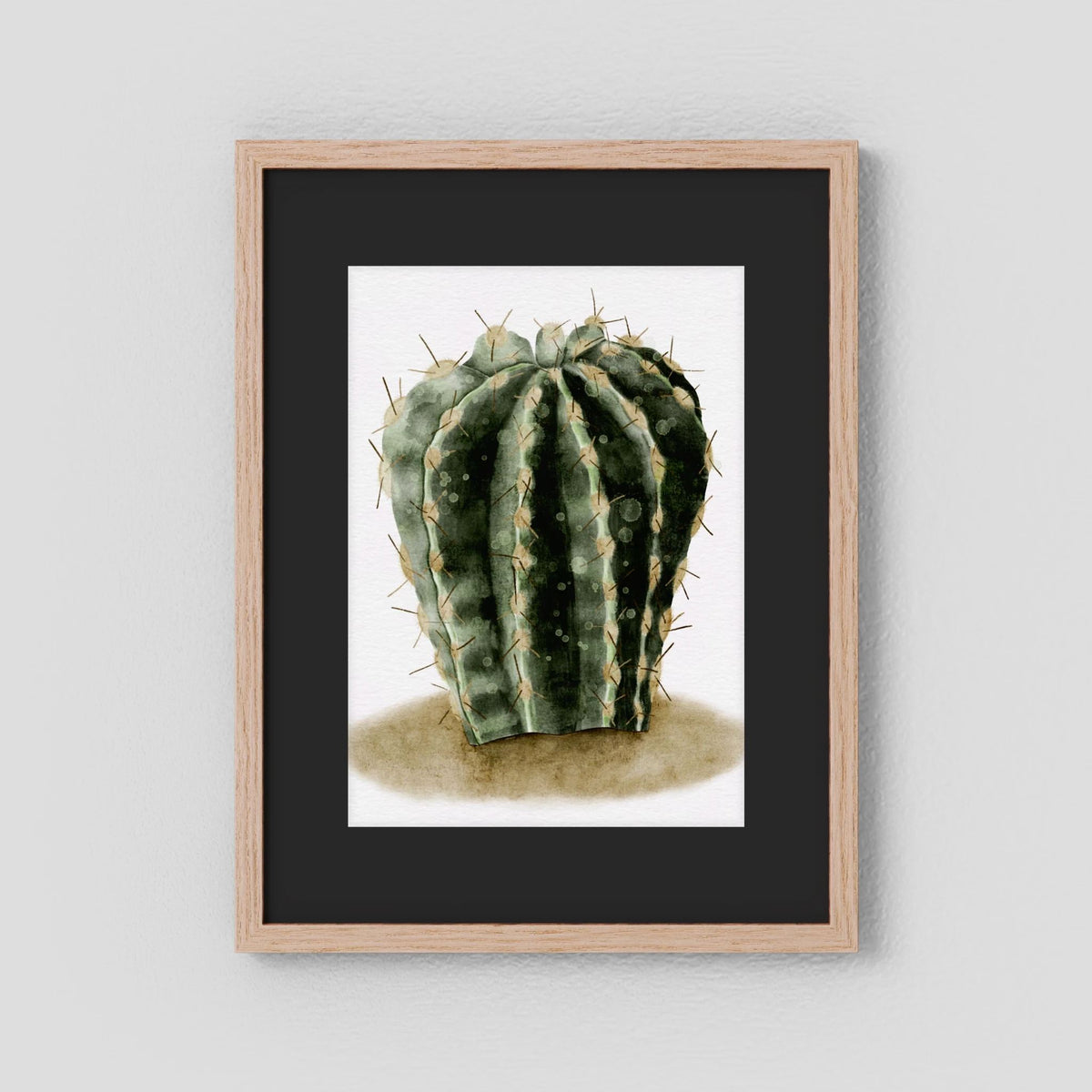 Watercolor Spiky Cactus