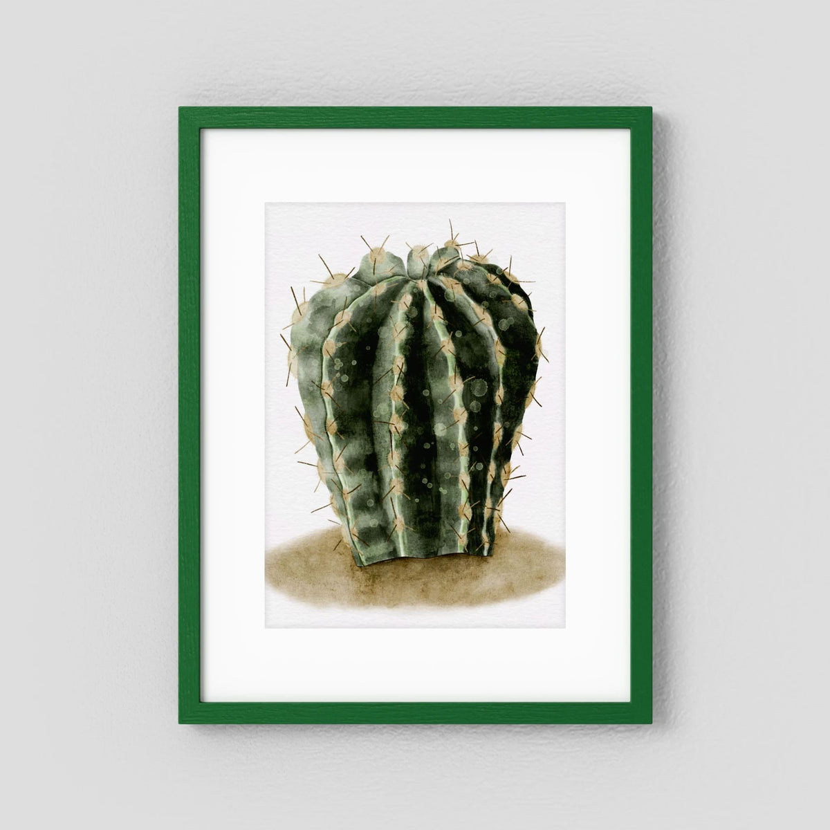 Watercolor Spiky Cactus