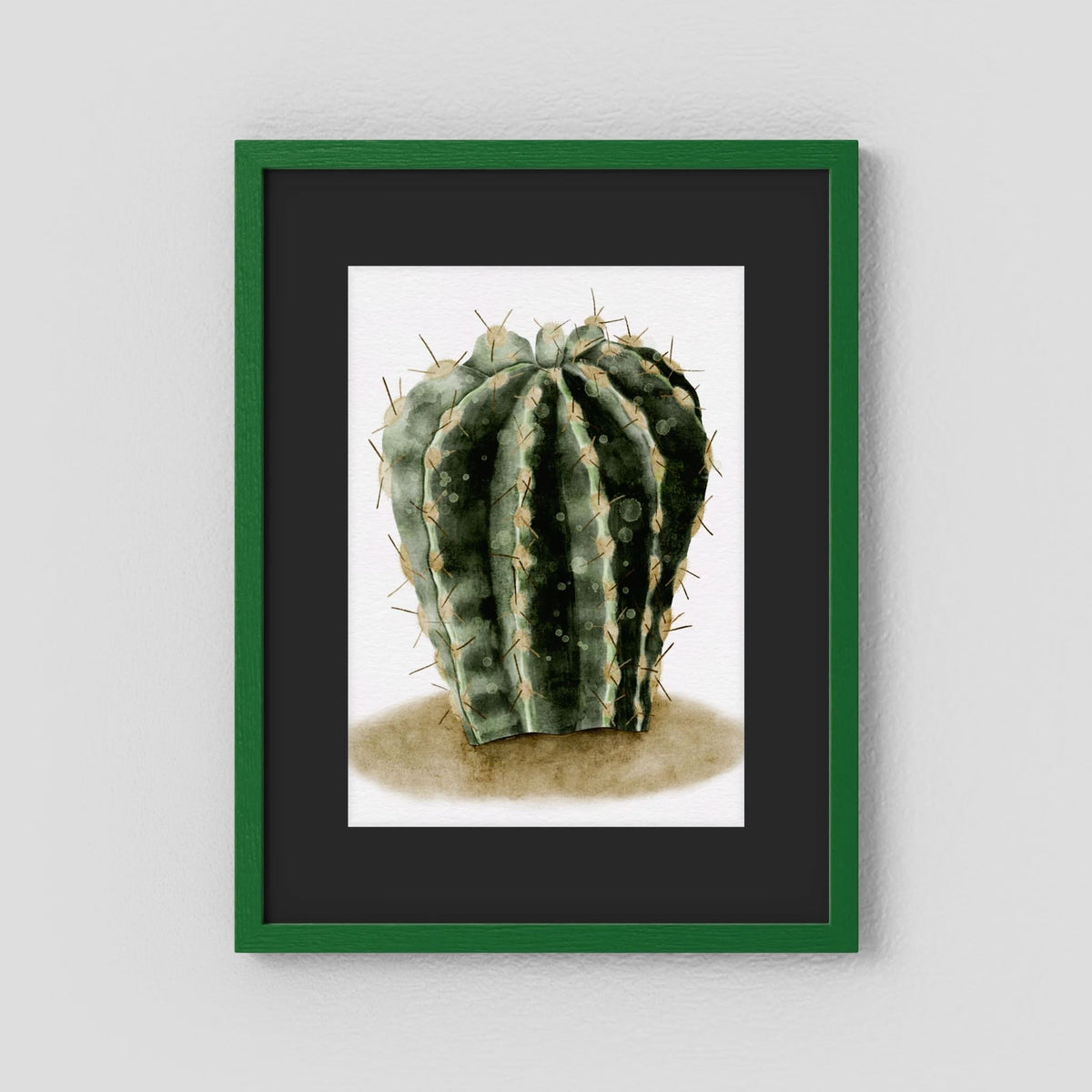 Watercolor Spiky Cactus