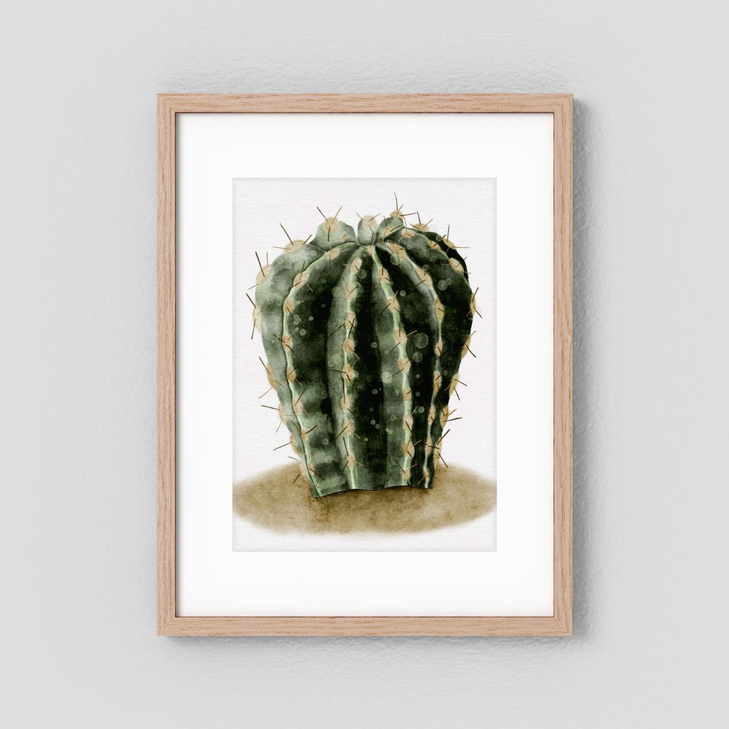 Watercolor Spiky Cactus