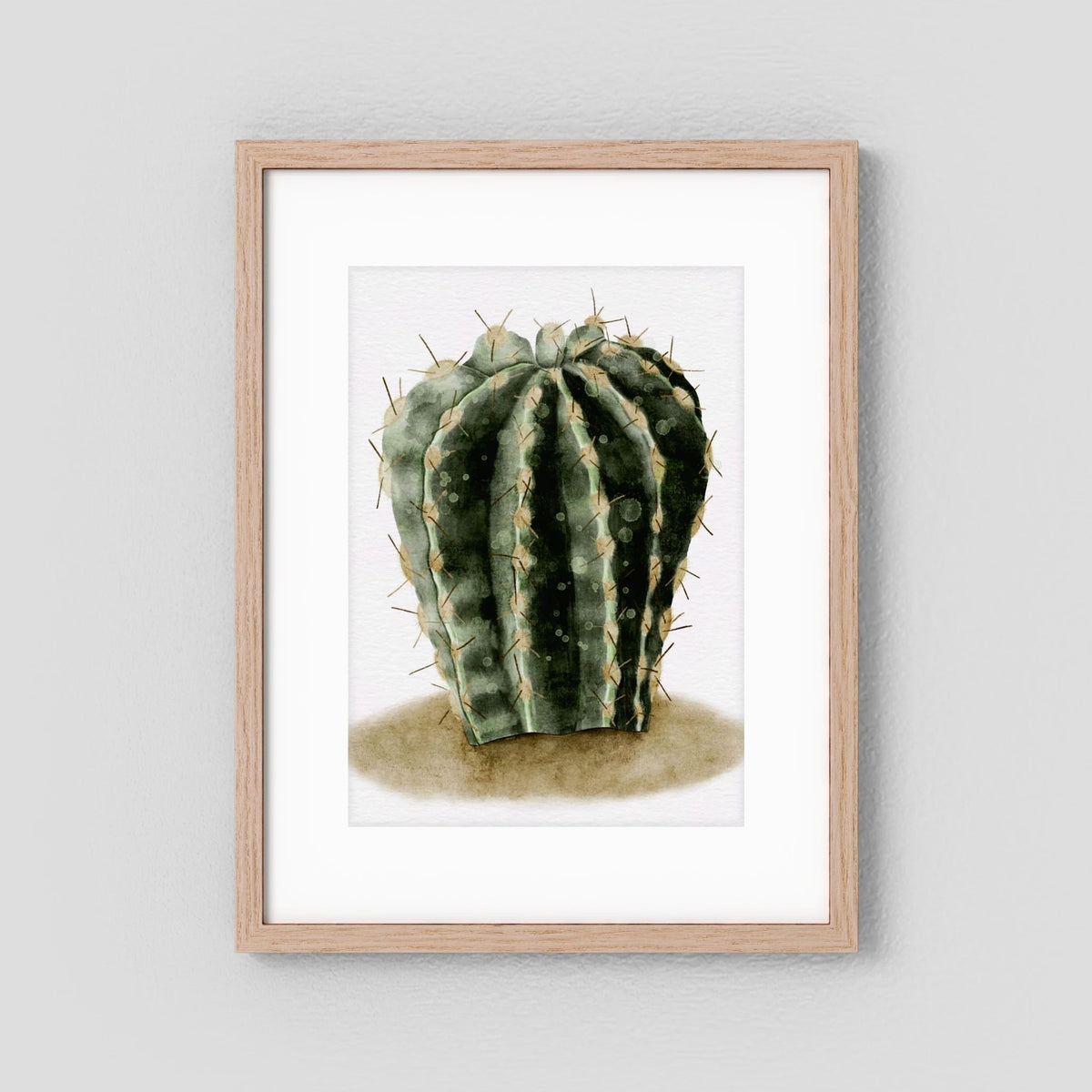 Watercolor Spiky Cactus