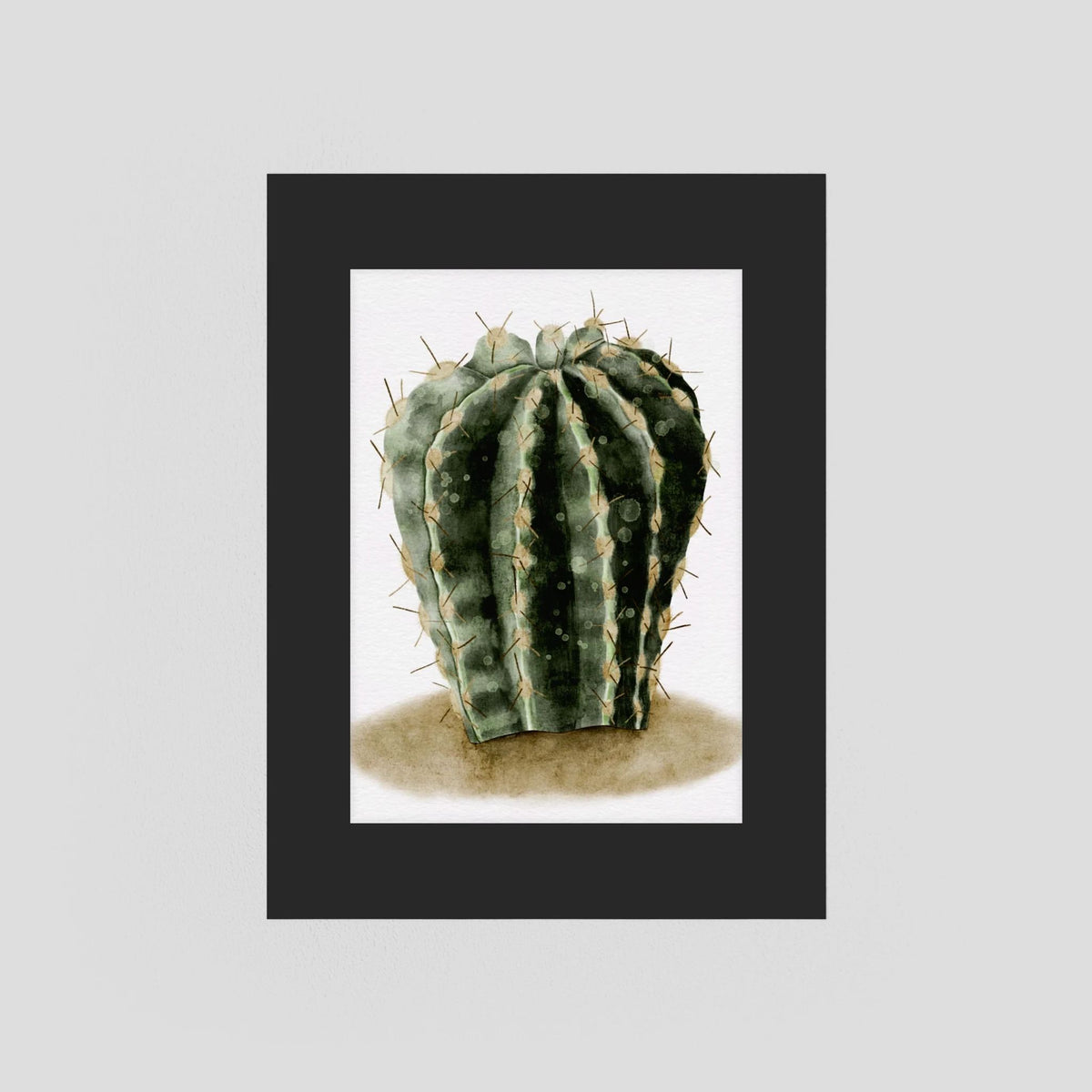 Watercolor Spiky Cactus