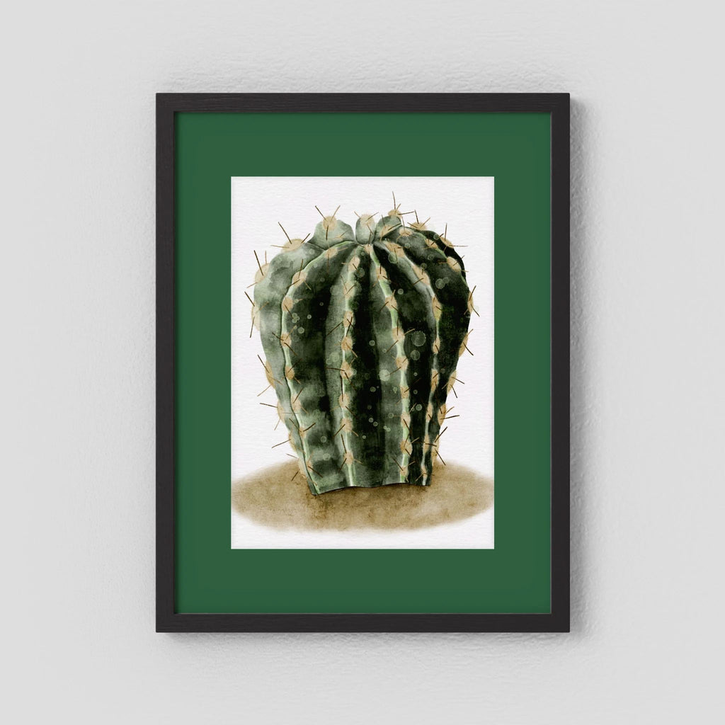 Watercolor Spiky Cactus