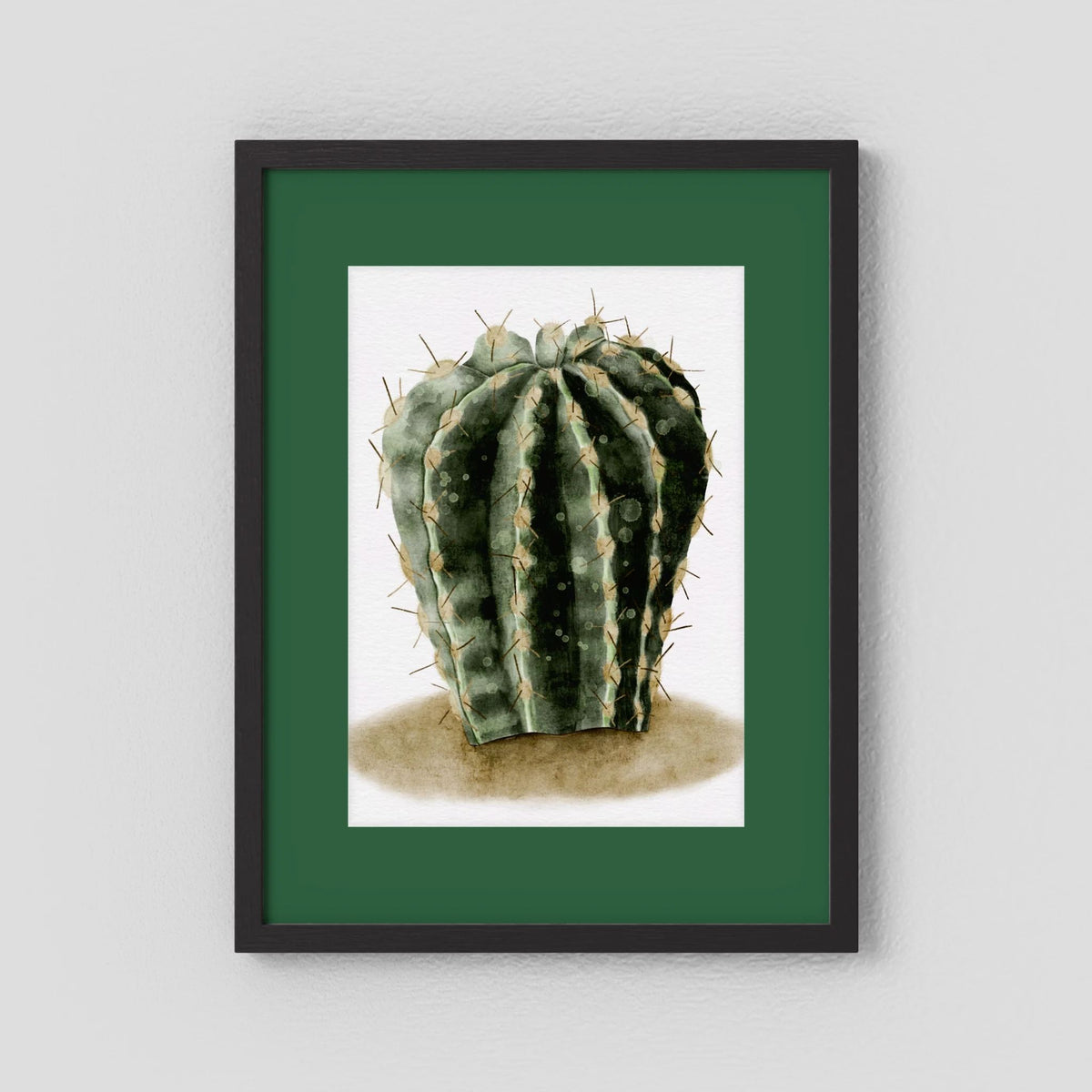 Watercolor Spiky Cactus