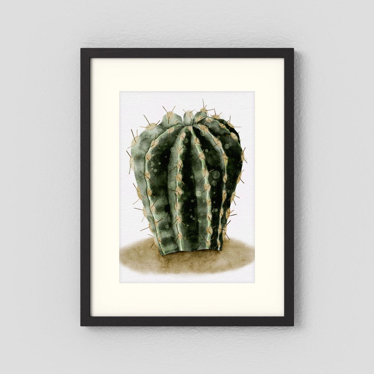 Watercolor Spiky Cactus