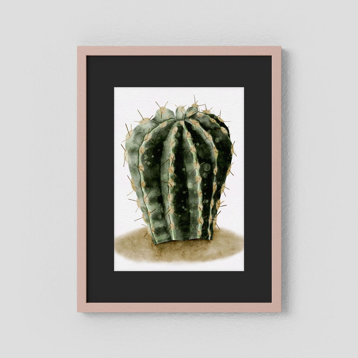 Watercolor Spiky Cactus