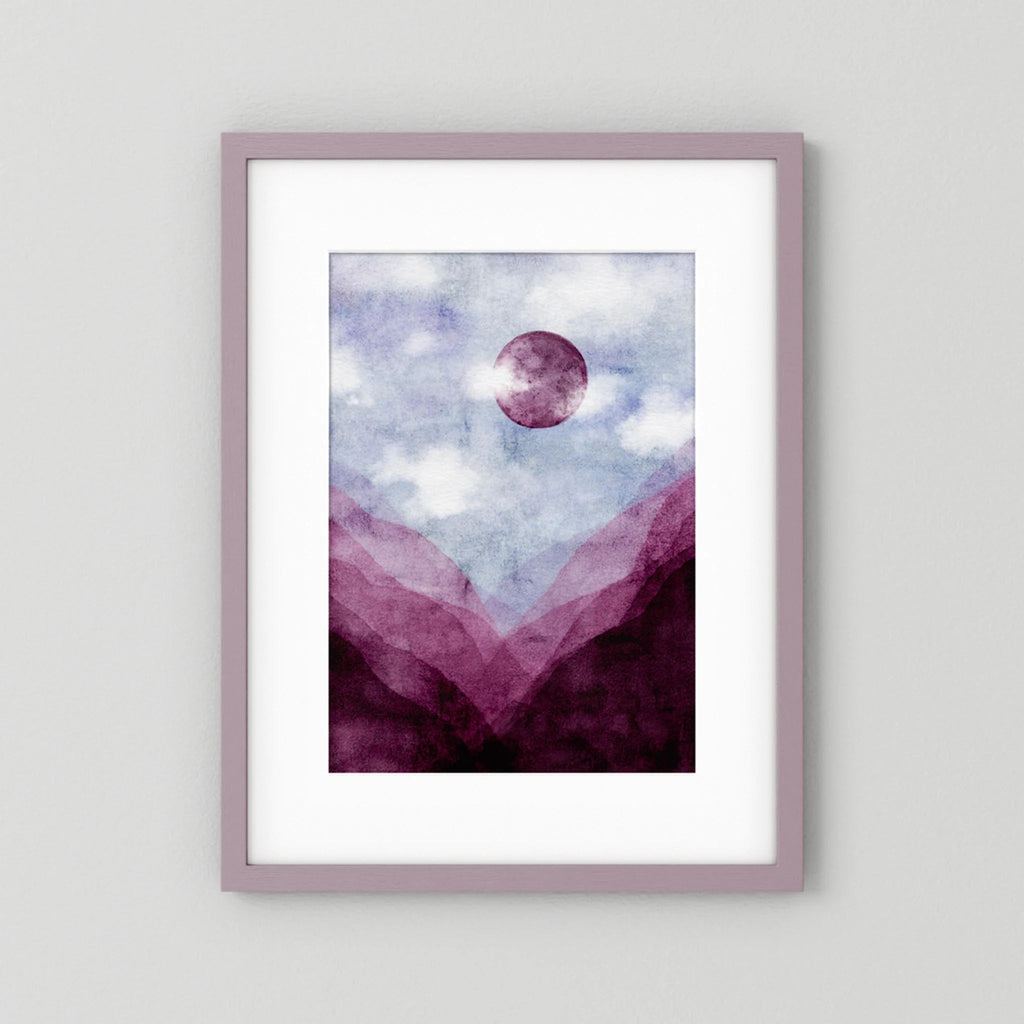 Mystic Watercolor Mountains