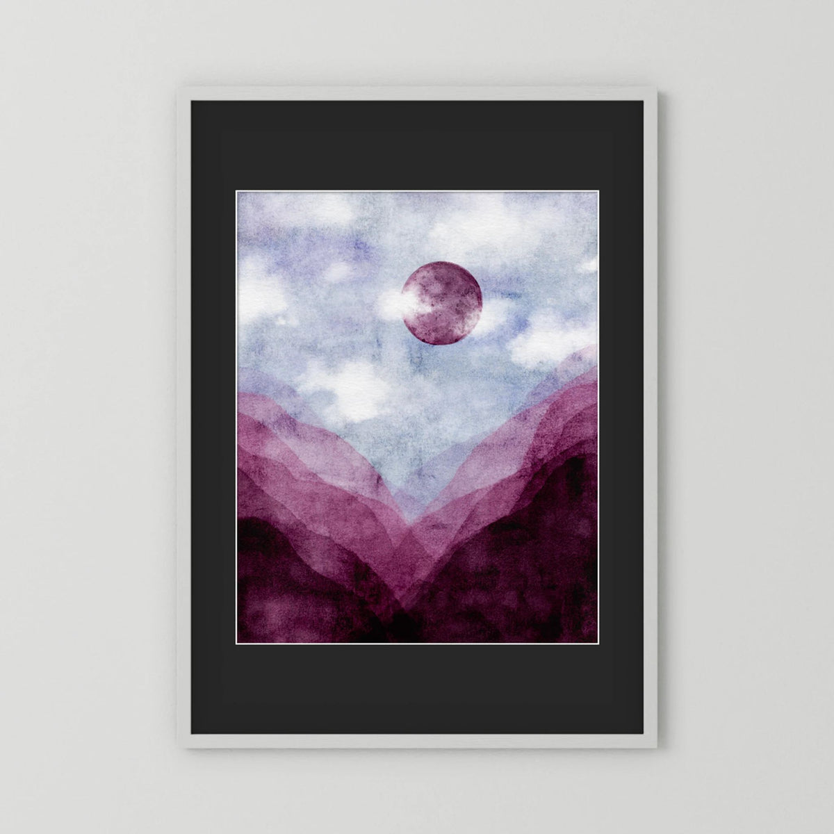 Mystic Watercolor Mountains