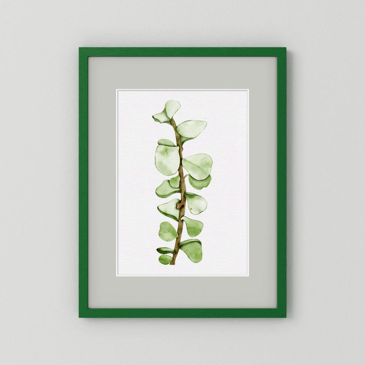 Watercolor Tall Succulent