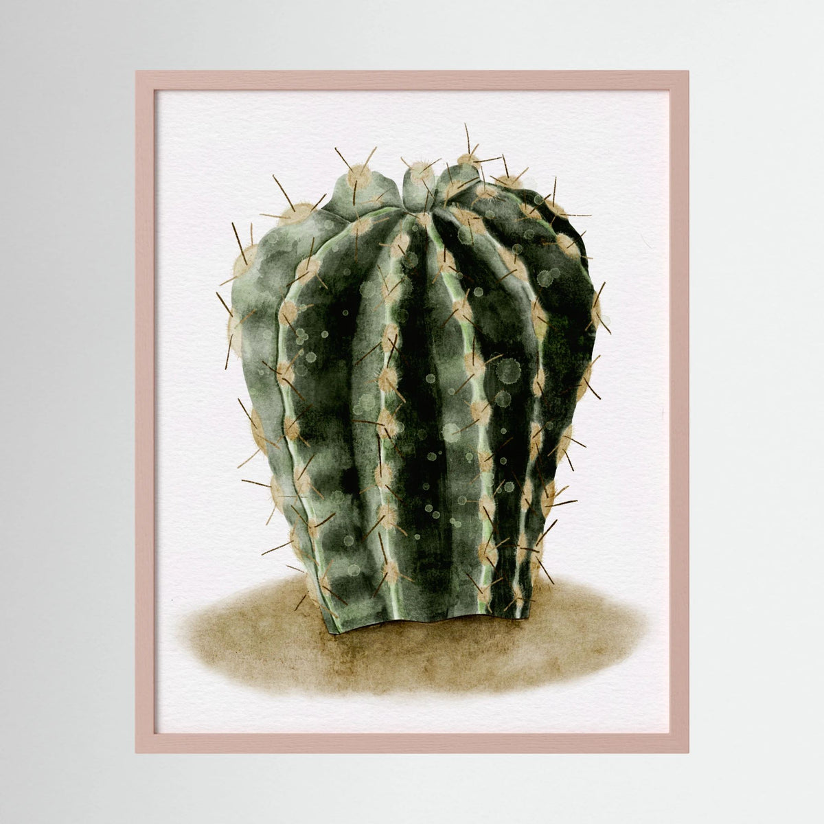 Watercolor Spiky Cactus