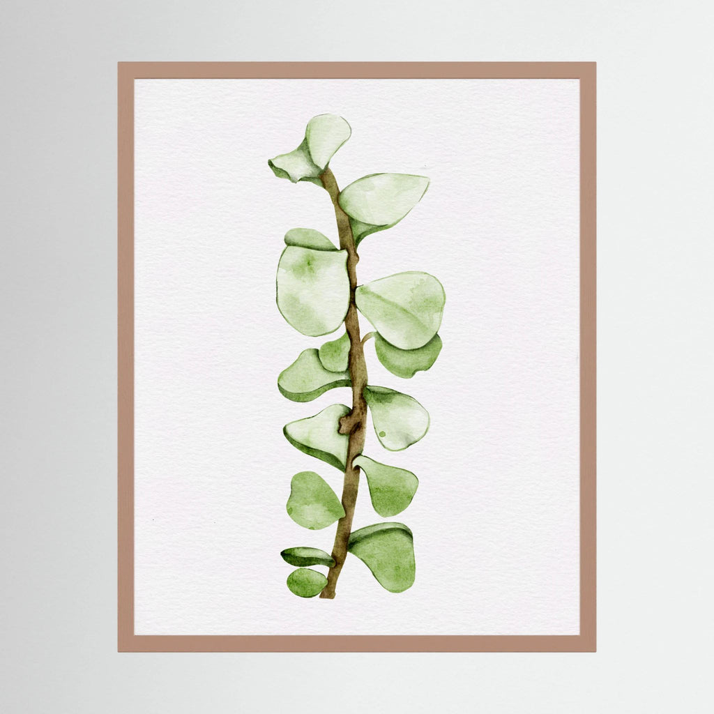 Watercolor Tall Succulent