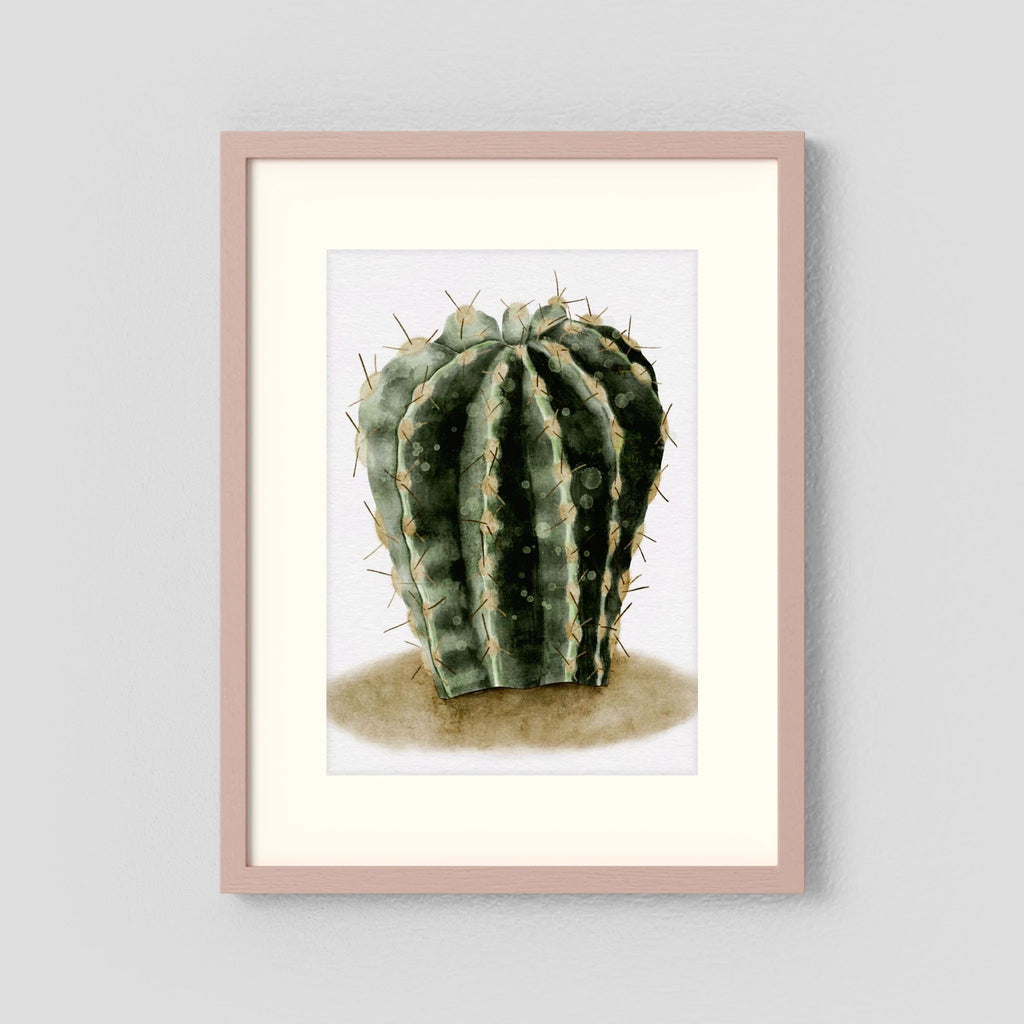 Watercolor Spiky Cactus