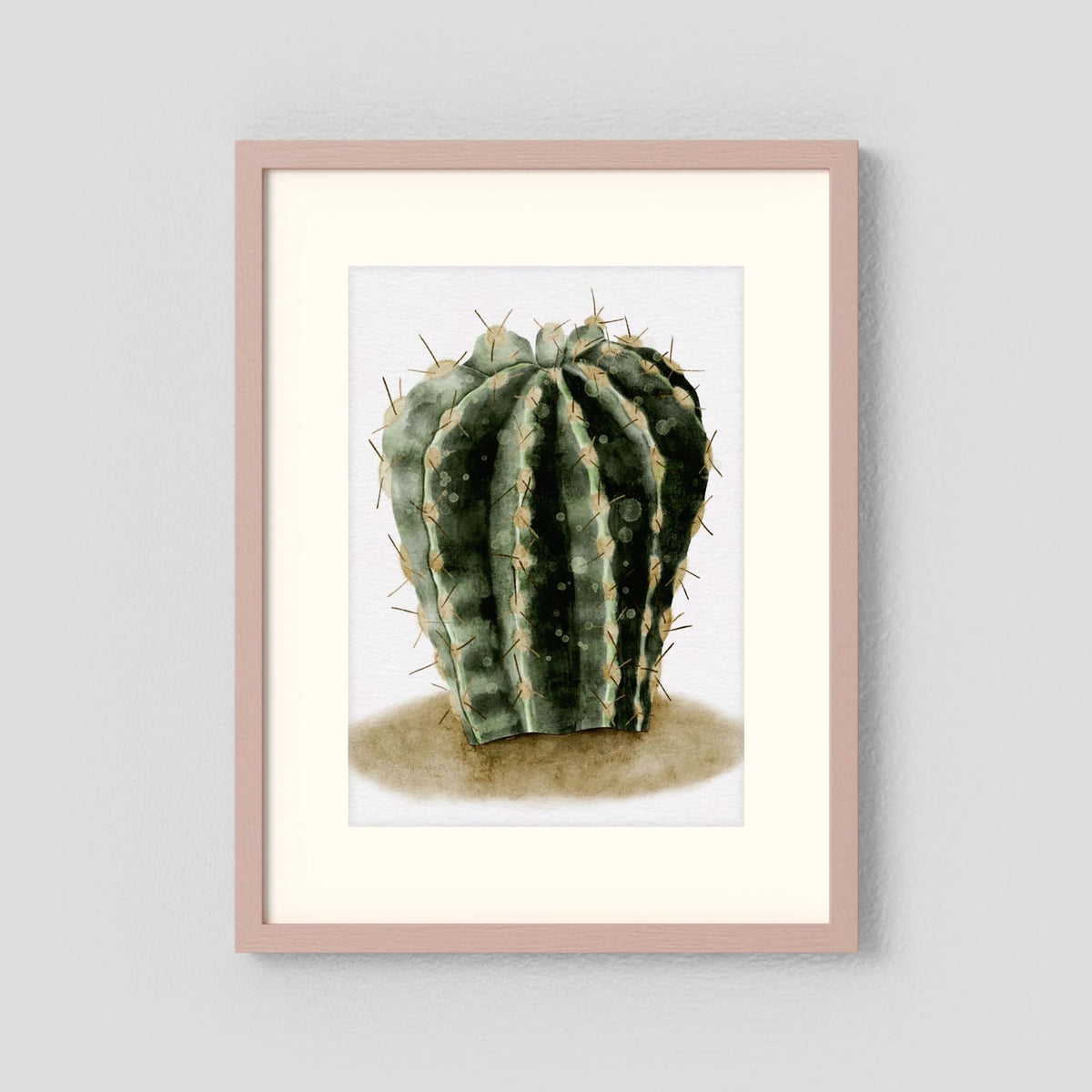 Watercolor Spiky Cactus