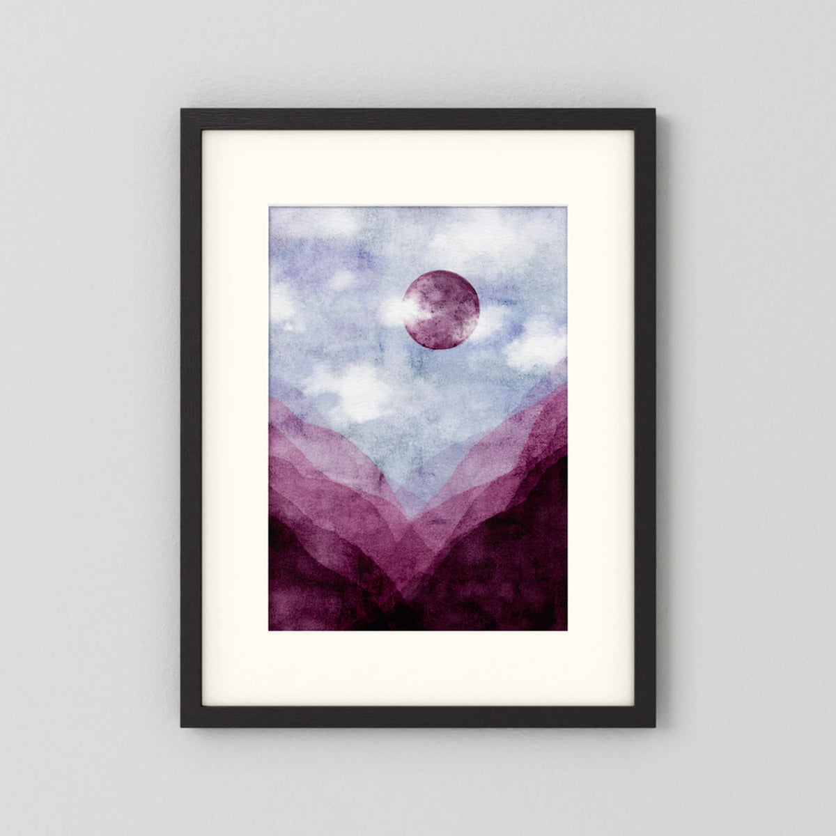 Mystic Watercolor Mountains