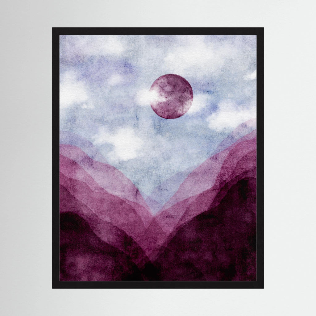 Mystic Watercolor Mountains