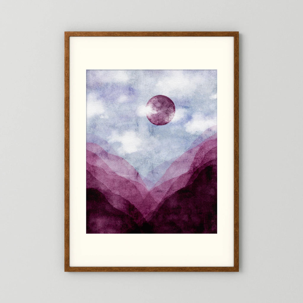 Mystic Watercolor Mountains