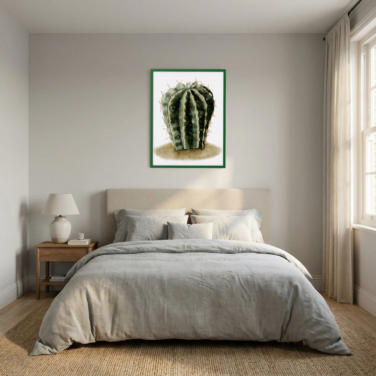 Watercolor Spiky Cactus