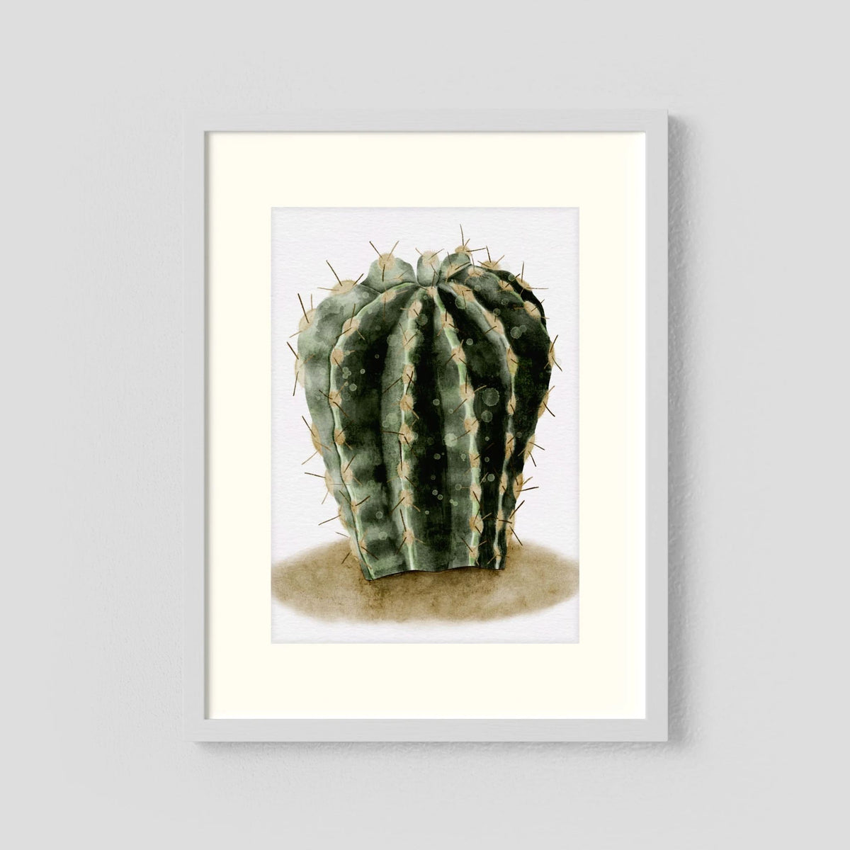 Watercolor Spiky Cactus