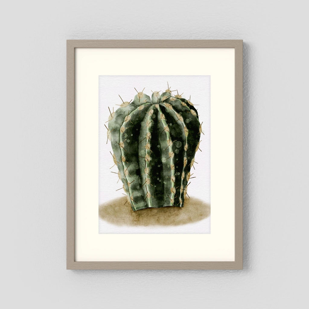 Watercolor Spiky Cactus