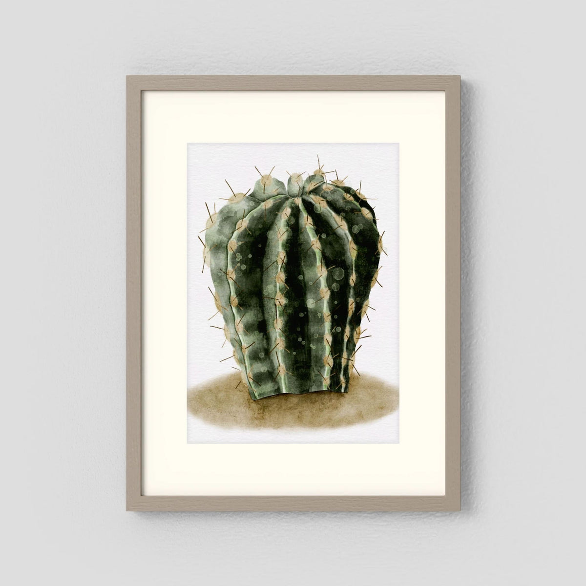 Watercolor Spiky Cactus