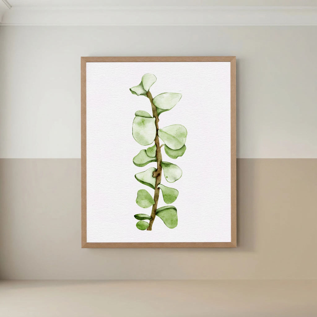 Watercolor Tall Succulent