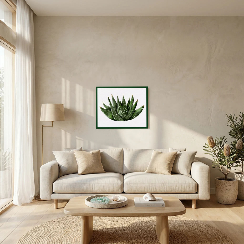Watercolor Spiky Succulent