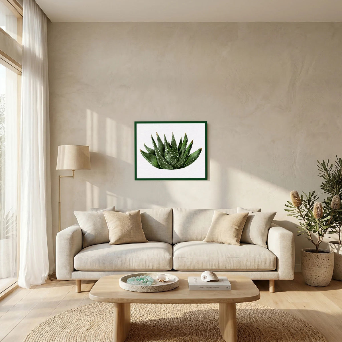 Watercolor Spiky Succulent