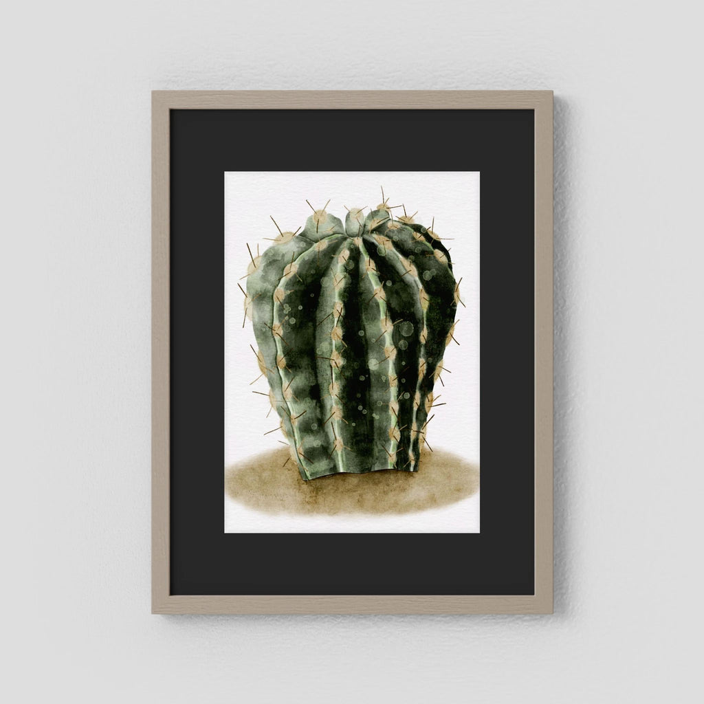 Watercolor Spiky Cactus