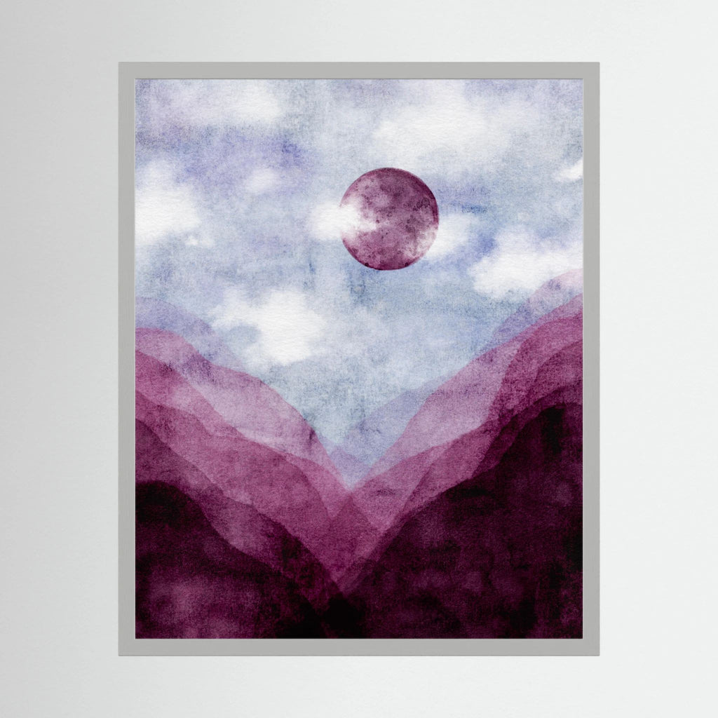 Mystic Watercolor Mountains