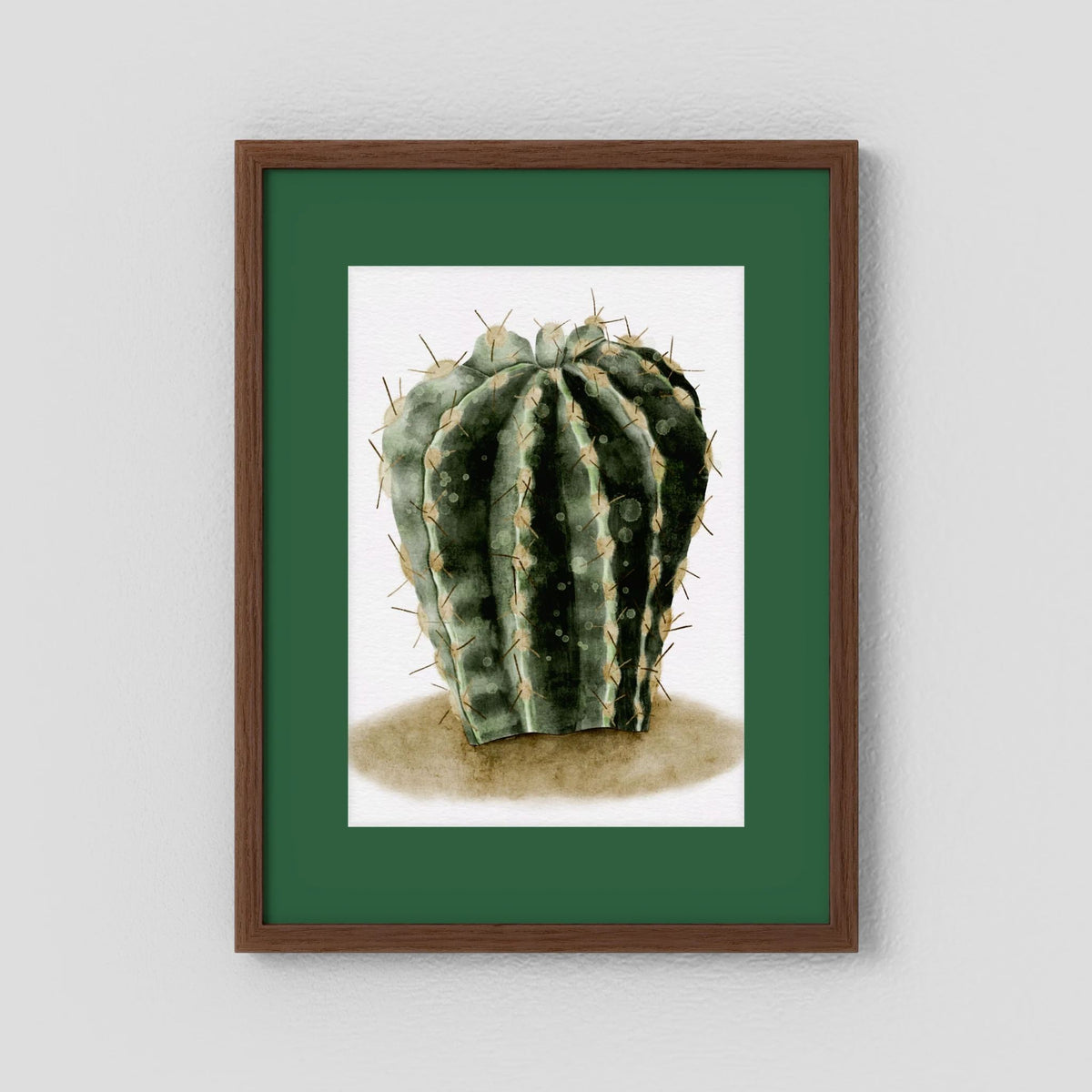 Watercolor Spiky Cactus