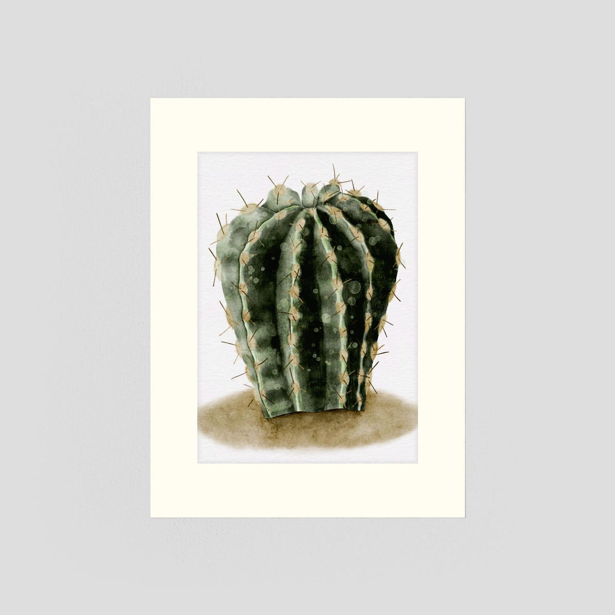 Watercolor Spiky Cactus