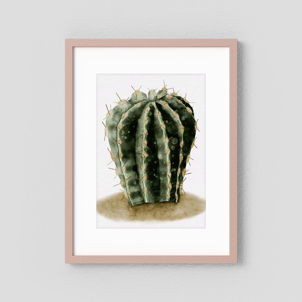 Watercolor Spiky Cactus
