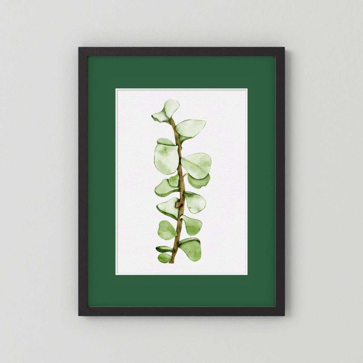 Watercolor Tall Succulent