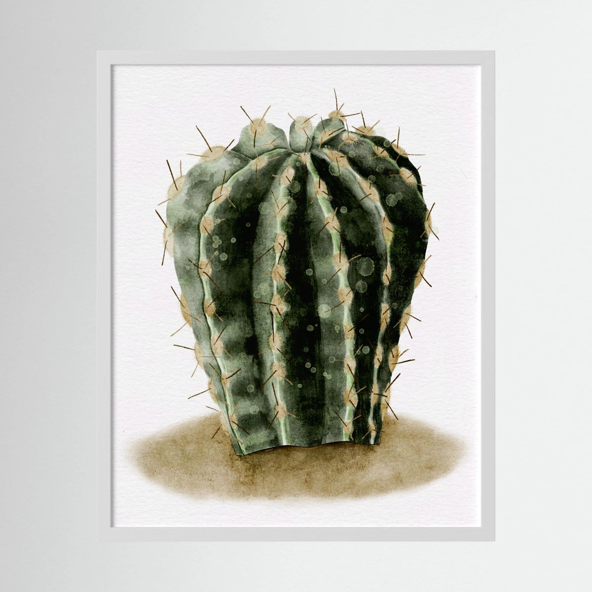 Watercolor Spiky Cactus