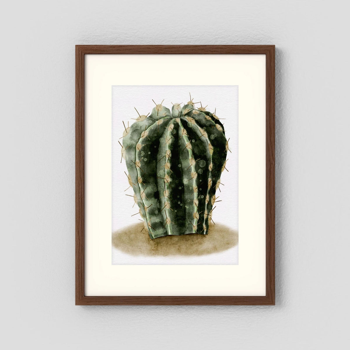 Watercolor Spiky Cactus