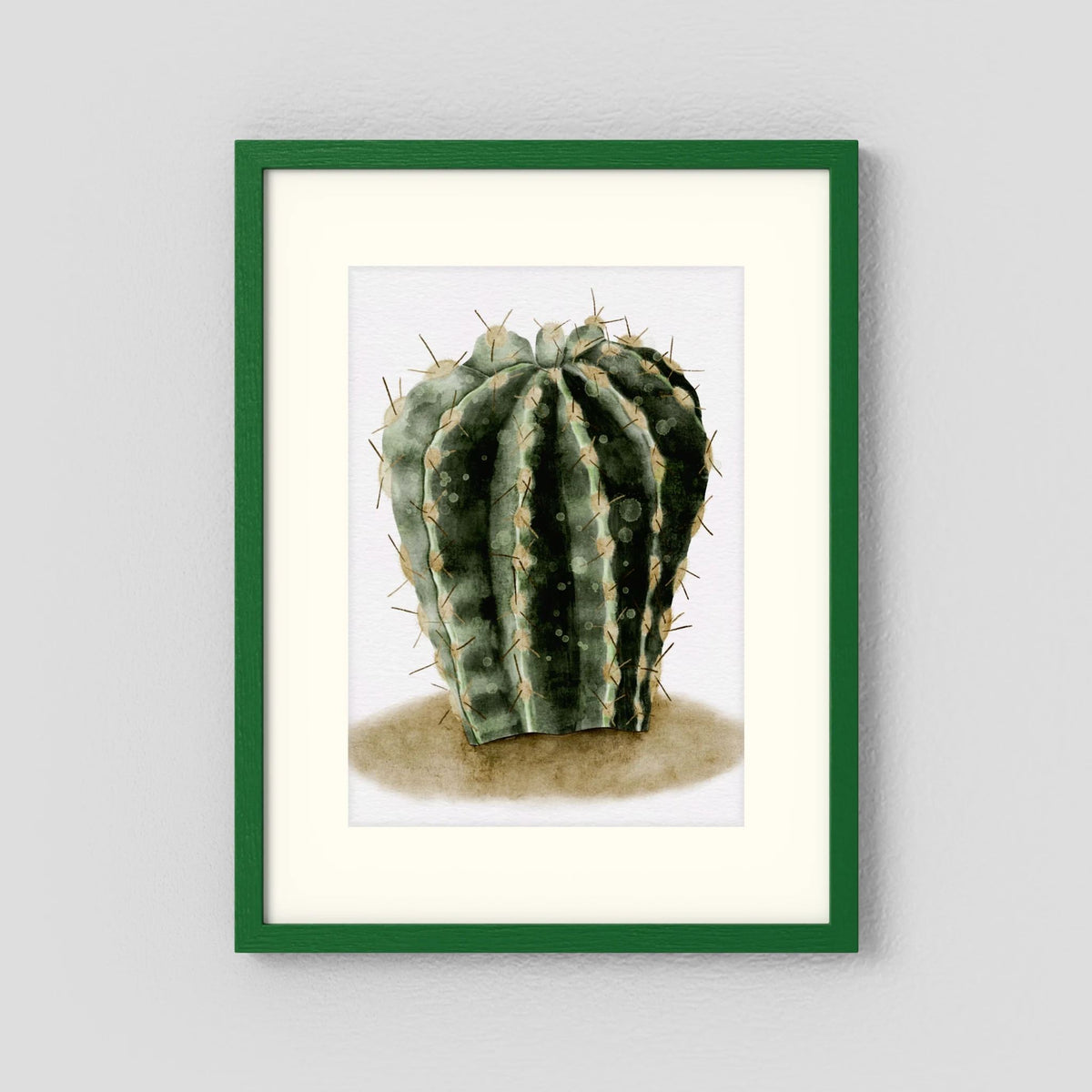 Watercolor Spiky Cactus