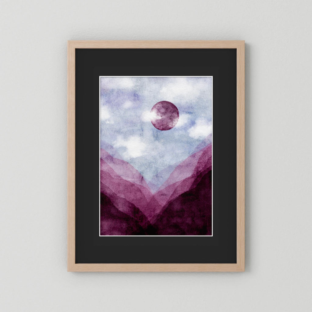 Mystic Watercolor Mountains