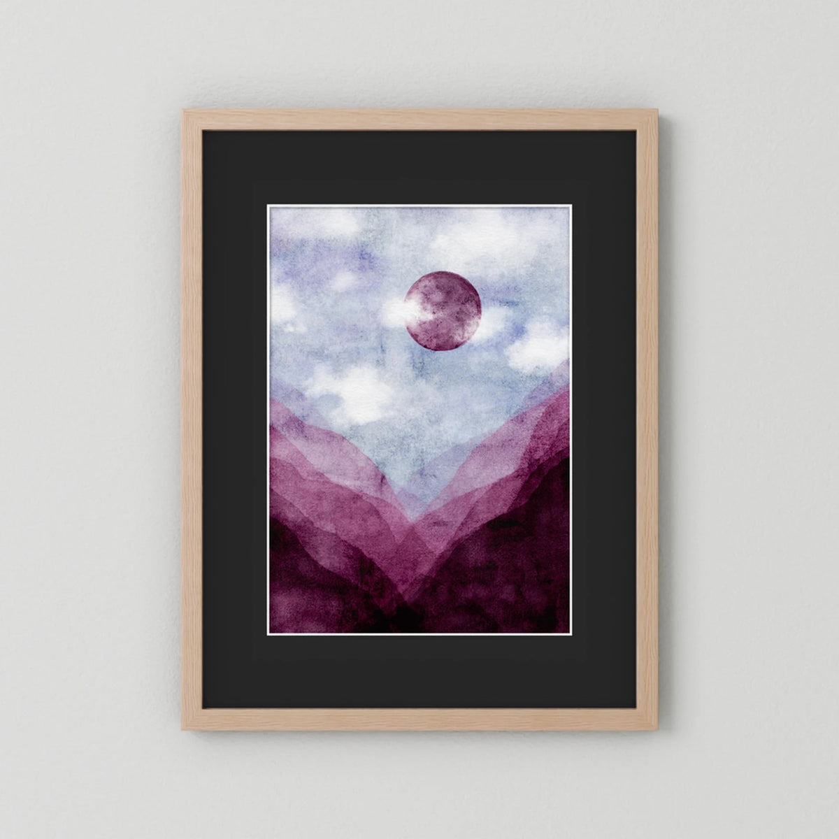 Mystic Watercolor Mountains