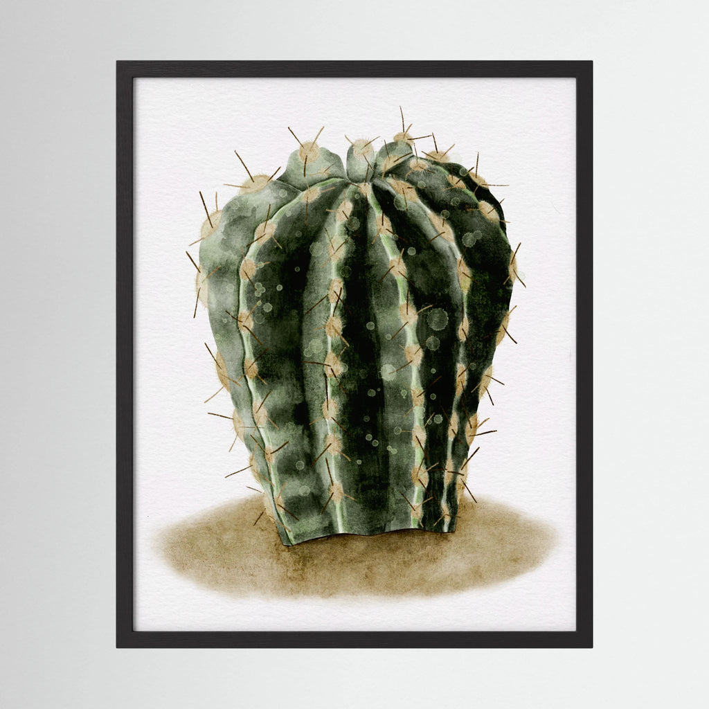 Watercolor Spiky Cactus