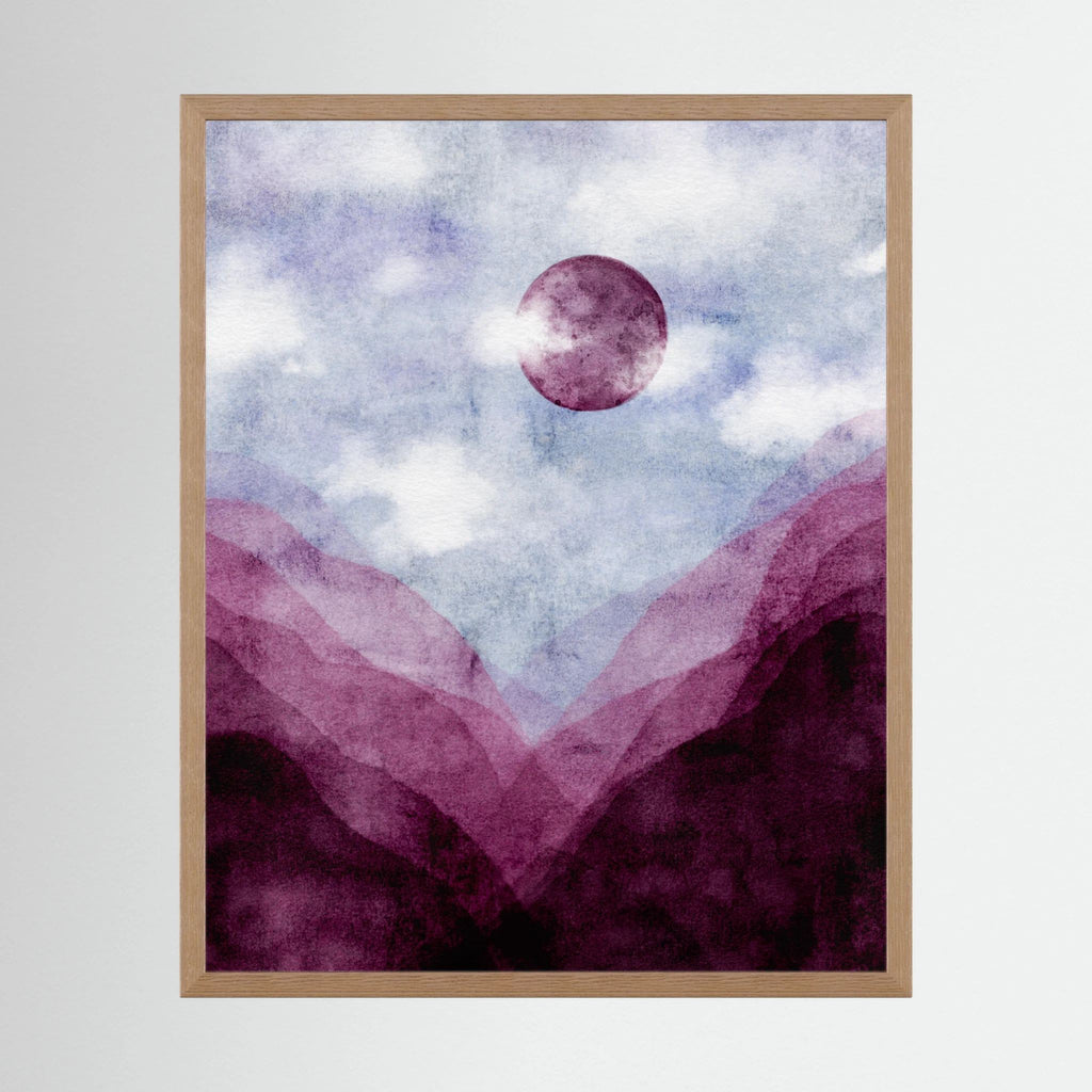 Mystic Watercolor Mountains